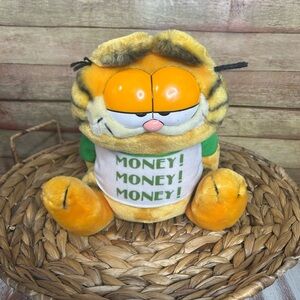 VINTAGE 1980’s Dakin Garfield Plush Stuffed Animal Piggy Bank